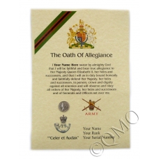 The Rifles Oath Of Allegiance Certificate